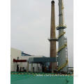 Free-standing steel chimney for industrial boiler